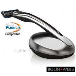Rasoio Fusion Bolin Webb X1 Argent Black con Stand