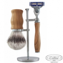 Set da barba Rasoio Mach3 e manici in Olivo Collini1955
