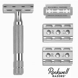 Rasoio di Sicurezza DE Rockwell 6C Adjustable White Chrome