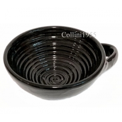 Ciotola in Ceramica con Spirale per Rasatura colore Nero