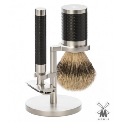 Set da barba Mühle ROCCA Inox Manico Inserto Nero