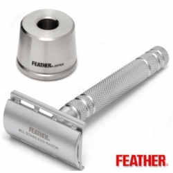 Rasoio di Sicurezza DE Feather AS-D2S INOX con Stand