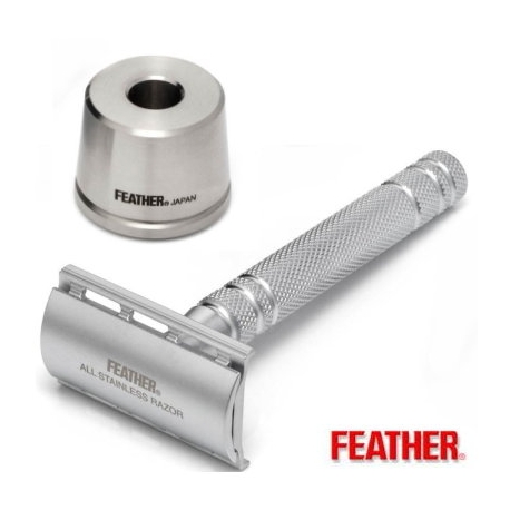 Rasoio di Sicurezza DE Feather AS-D2S INOX con Stand