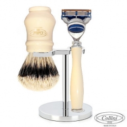 Set da barba Fusion Manici finto Avorio Collini1955