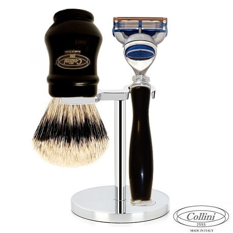 Set da barba Fusion Manici Neri Collini1955