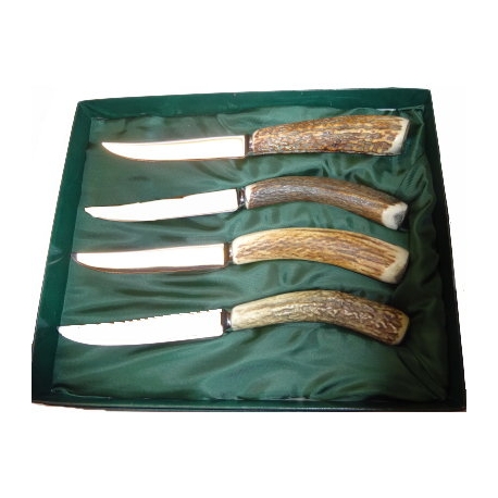 Set coltelli da tavola in cervo
