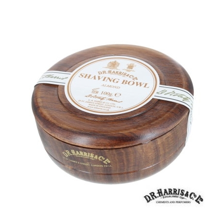 Sapone  da barba in ciotola legno mahogany effect Harris Mandorla