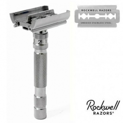 Rasoio di Sicurezza DE Rockwell Adjustable Model T2 White Chrome