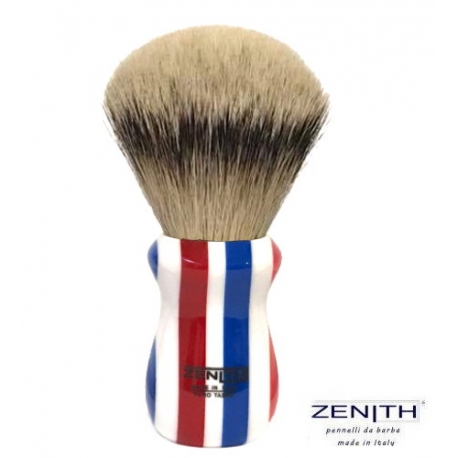 Pennello da barba Zenith Barber Pole Tasso Silvertip