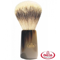 Pennello da barba in tasso Omega 6226 manico corno