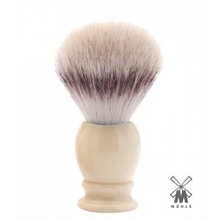 Pennello barba sintetico Silvertip Fibres© man. finto avorio