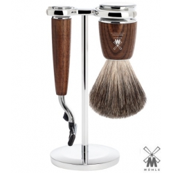 Set da barba Muhle Mach3 Legno di Frassino