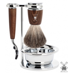 Set da barba Muhle Mach3 Legno di Frassino con ciotola