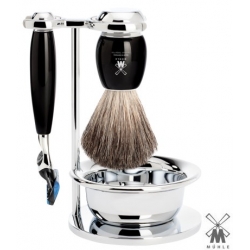 Set  da barba Mühle Fusion nero con ciotola